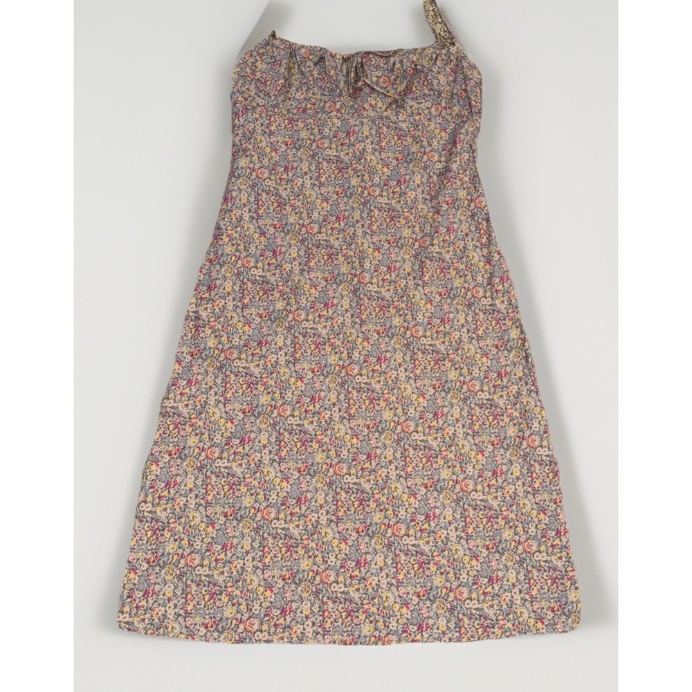 Blue Dot Cami Dress Floral Print, Made In USA, Size M, Spaghetti Strap, New$88